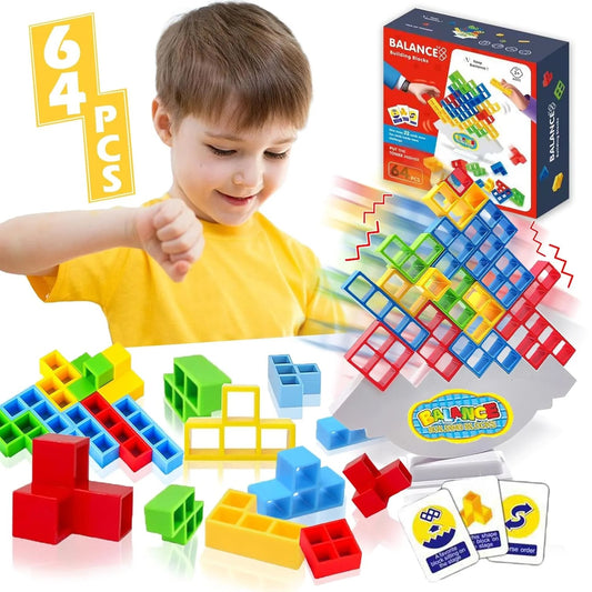 Balance Building Blocks Game – 48 PCS Educational Balance Toy for Kids (3+ Years)
