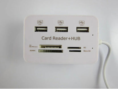 3-port USB2.0HUB+4 card slot card reader