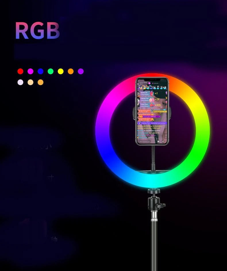 RGB LED Soft Ring Light with 360° Rotation