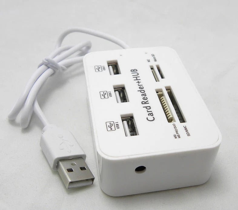 3-port USB2.0HUB+4 card slot card reader
