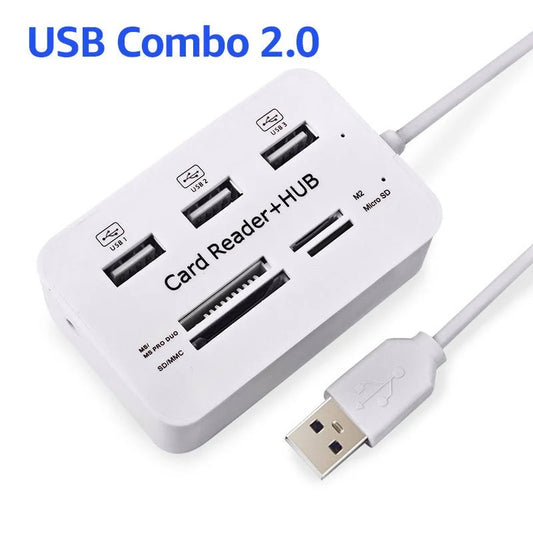 3-port USB2.0HUB+4 card slot card reader